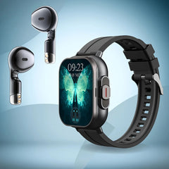 2 In 1 Design Smartwatch with Wireless Earbuds