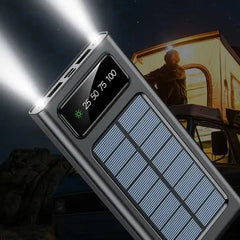 Solar Power Bank 20000CmAh, Fast Charging Built in Cable Only UAE
