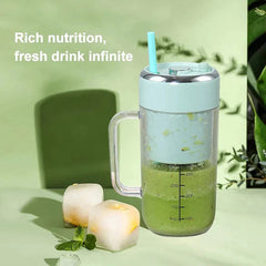 Portable Blender, Small Juicer for Shakes and Smoothies, Easy-to-Clean Rechargeable Juicer Machines, Blender Bottle with Nutrient and Vitamin Dense, 12 oz Juice Cup with 8 Blades, Green