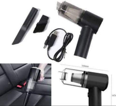 3-in-1 Handheld Car and Home Duster Vacuum Handheld مكنسة كهربائية لاسلكية محمولة صغيرة الحجم تعمل بالهواء المضغوط ومضخة يدوية مع منفذ USB للشحن، مثالية لتنظيف شعر الحيوانات الأليفة والغبار والحصى في المنزل والمكتب