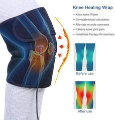 Heated Knee Massager Brace Wrap Heating Pads for Knee Heating Electric 3 Adjustable Suitable for Both Men and Women Massage Knee (FREE DELIVERY)