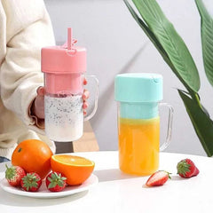 Portable Blender, Small Juicer for Shakes and Smoothies, Easy-to-Clean Rechargeable Juicer Machines, Blender Bottle with Nutrient and Vitamin Dense, 12 oz Juice Cup with 8 Blades, Green
