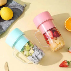 Portable Blender, Small Juicer for Shakes and Smoothies, Easy-to-Clean Rechargeable Juicer Machines, Blender Bottle with Nutrient and Vitamin Dense, 12 oz Juice Cup with 8 Blades, Green